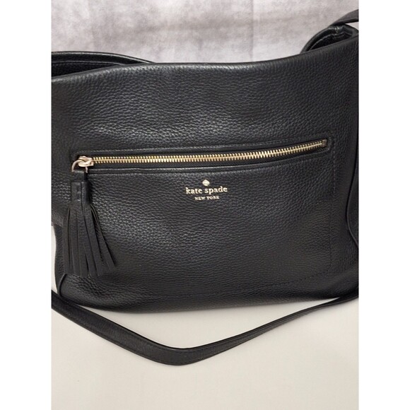 Kate Spade New York Chester Street Michaela Pebbled Shoulder Bag Black Luxury - Picture 5 of 16